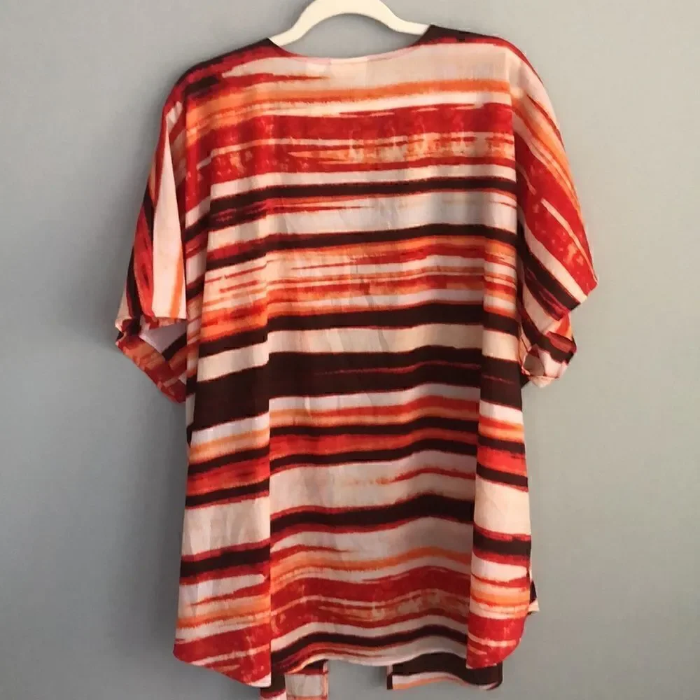 Women’s Southwestern plus size 3X lightweight flowing open front cardigan